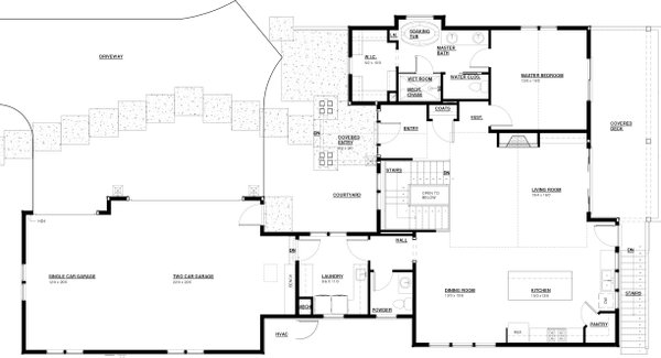 Architectural House Design - Craftsman Floor Plan - Main Floor Plan #895-155