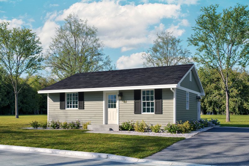 Ranch Style House Plan - 2 Beds 1 Baths 800 Sq/Ft Plan #57-242 Exterior