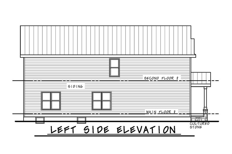 House Design - Exterior - Other Elevation for Farmhouse House Plan #20-2642 - 3 bed, 2.5 bath