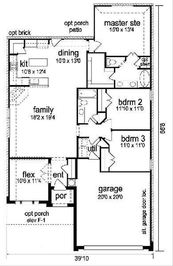 House Plan Design - Craftsman Floor Plan - Main Floor Plan #84-264