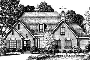 European Exterior - Front Elevation Plan #34-228