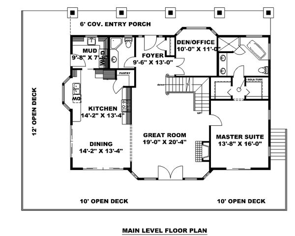 Beach Floor Plan - Main Floor Plan #117-896