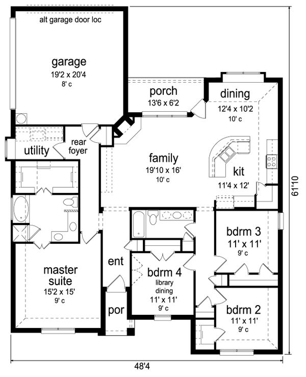 Dream House Plan - Traditional Floor Plan - Main Floor Plan #84-586