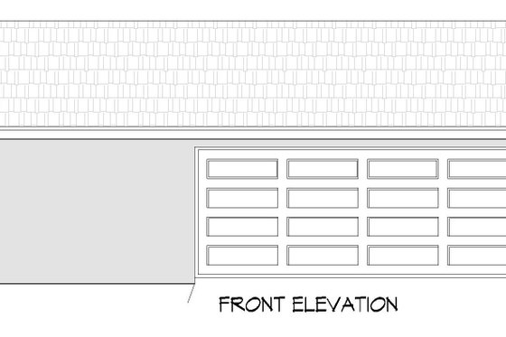 Exterior - Front Elevation 3 for Ranch House Plan #932-728, 0 bath