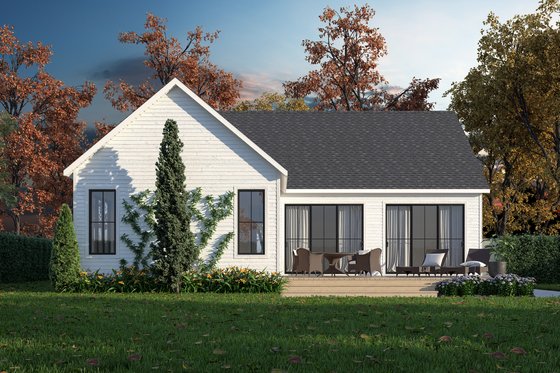 Exterior - Rear Elevation for Farmhouse House Plan #23-2773 - 4 bed, 3 bath