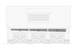 Exterior - Front Elevation 3 for Country House Plan #932-375, 0 bath