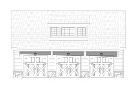 Exterior - Front Elevation 3 for Country House Plan #932-375, 0 bath