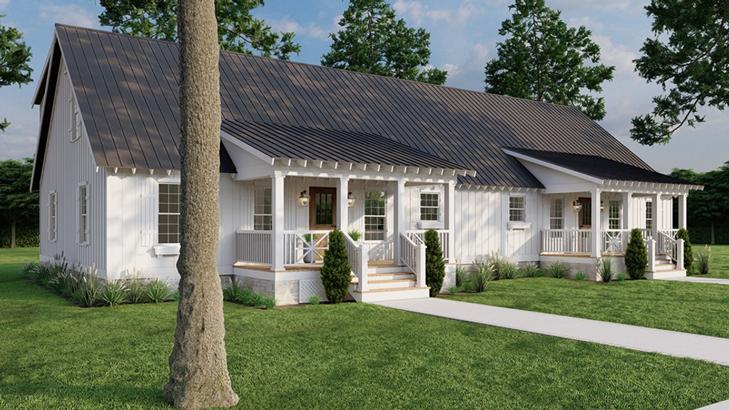 Cottage Style House Plan - 3 Beds 2 Baths 1461 Sq/Ft Plan #923-328 ...