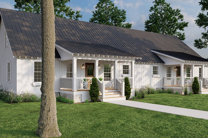 Home Plan - Exterior - Front Elevation 3 for Cottage House Plan #923-328 - 3 bed, 2 bath