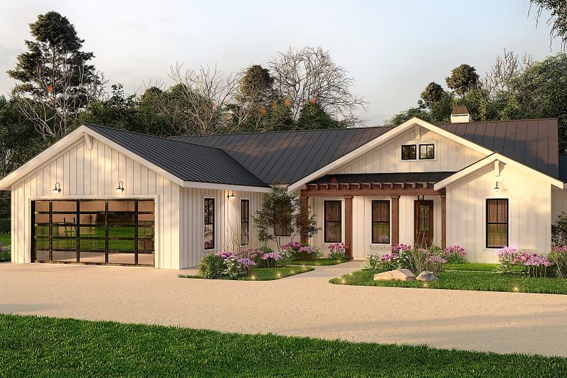 House Plan Design - Exterior - Front Elevation 4 for Ranch House Plan #54-553 - 3 bed, 2.5 bath