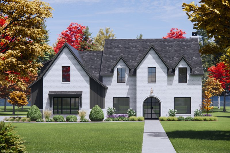 Architectural House Design - Tudor Exterior - Front Elevation Plan #1096-50