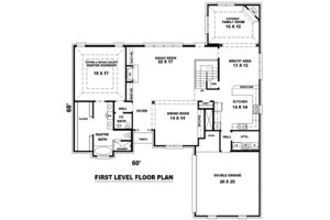 Floor Plan - Main Floor for Traditional House Plan #81-1116 - 3 bed, 2.5 bath