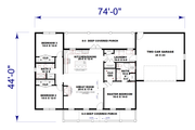 Barndominium Style House Plan - 3 Beds 2 Baths 1616 Sq/Ft Plan #44-299 