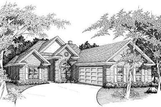 Exterior - Front Elevation for European House Plan #329-255 - 4 bed, 2.5 bath