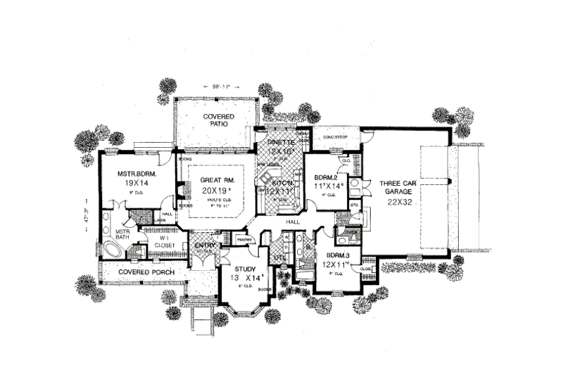 Dream House Plan - Floor Plan - Main Floor 1 for European House Plan #310-598 - 3 bed, 2.5 bath
