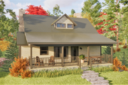 Cottage Style House Plan - 3 Beds 2 Baths 1157 Sq/Ft Plan #472-5 