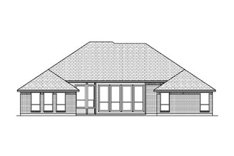 Home Plan - Exterior - Rear Elevation for European House Plan #84-483 - 4 bed, 3.5 bath