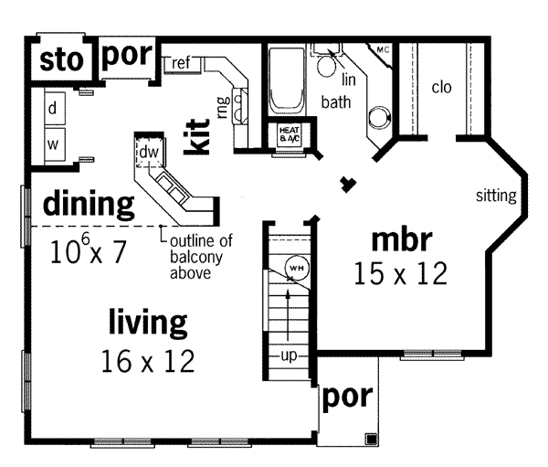 Architectural House Design - European Floor Plan - Main Floor Plan #45-104