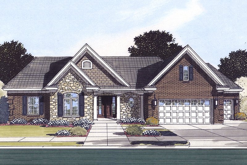 Dream House Plan - Traditional Exterior - Front Elevation Plan #46-373