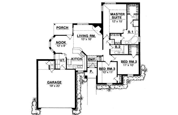 Traditional Floor Plan - Main Floor Plan #40-211