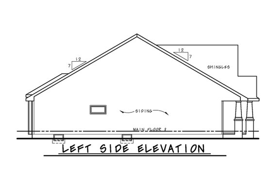 Exterior - Other Elevation for Craftsman House Plan #20-2463 - 2 bed, 2 bath