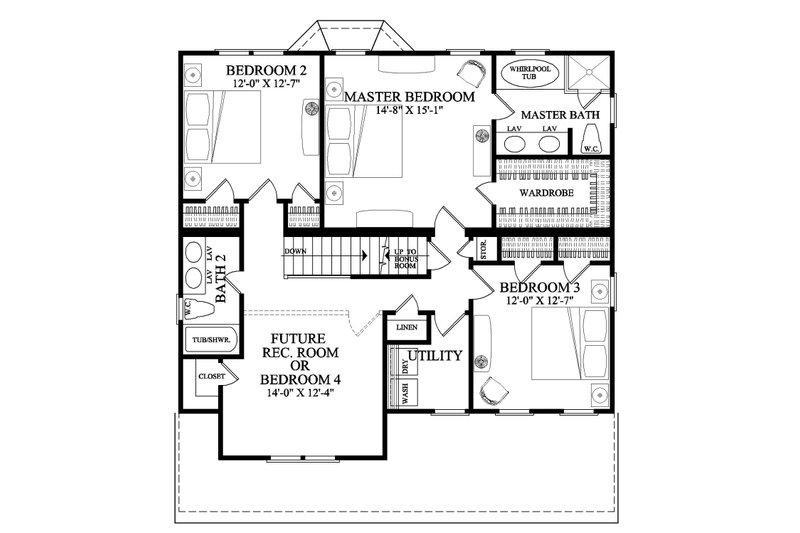 Architectural House Design - Floor Plan - Other Floor for Country House Plan #137-283 - 3 bed, 2.5 bath