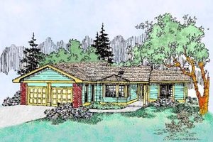 Ranch Exterior - Front Elevation Plan #60-404