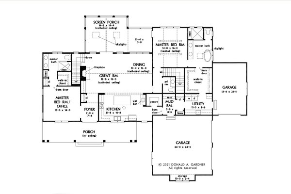 House Blueprint - Farmhouse Floor Plan - Main Floor Plan #929-1160