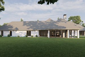Exterior - Rear Elevation for European House Plan #923-279 - 4 bed, 4.5 bath