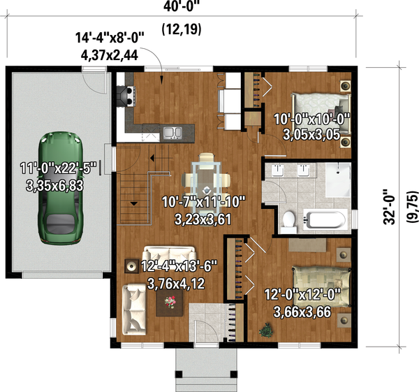 House Blueprint - Farmhouse Floor Plan - Main Floor Plan #25-4946