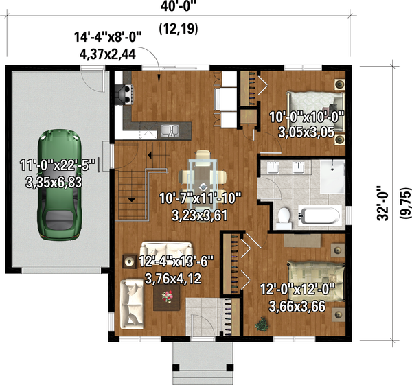 Dream House Plan - Farmhouse Floor Plan - Main Floor Plan #25-4946