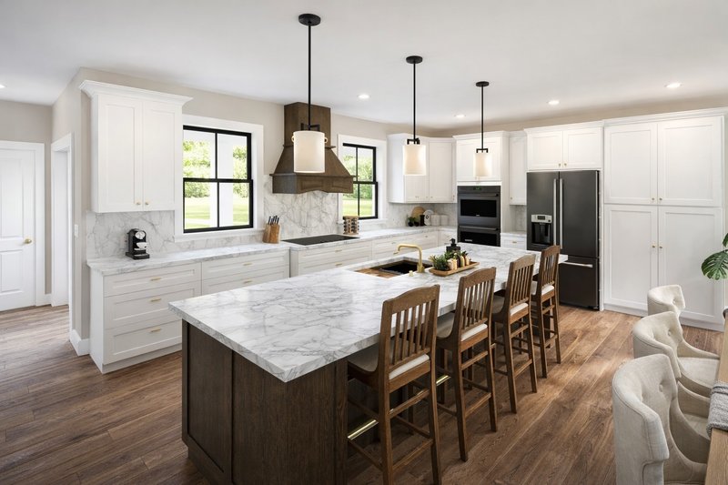 House Blueprint - Interior - Kitchen 1 for Farmhouse House Plan #44-310 - 3 bed, 2 bath