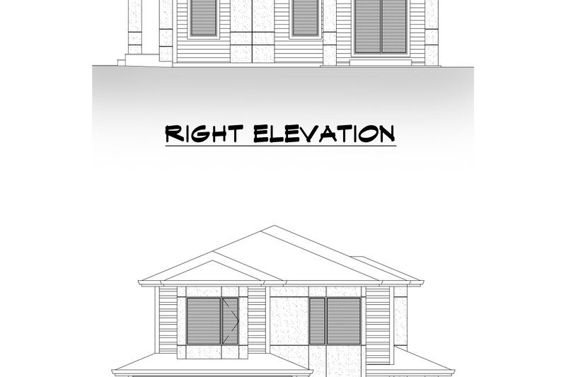 House Blueprint - Exterior - Other Elevation 4 for Contemporary House Plan #1066-136 - 3 bed, 2.5 bath