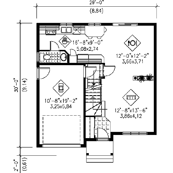Traditional Floor Plan - Main Floor Plan #25-2041