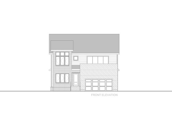 Exterior - Front Elevation 3 for Contemporary House Plan #1085-6 - 5 bed, 4.5 bath