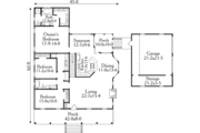 Southern Style House Plan - 3 Beds 2 Baths 1879 Sq/Ft Plan #406-158 