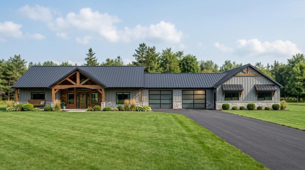 Exterior - Front Elevation 2 for Ranch House Plan #1064-406 - 4 bed, 3 bath
