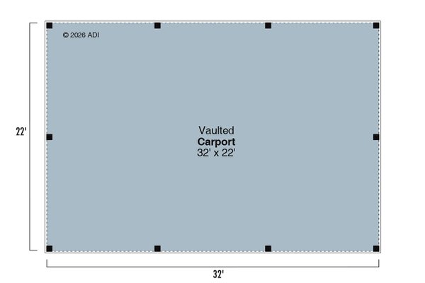 House Blueprint - Floor Plan - Main Floor for Farmhouse House Plan #124-1464, 0 bath