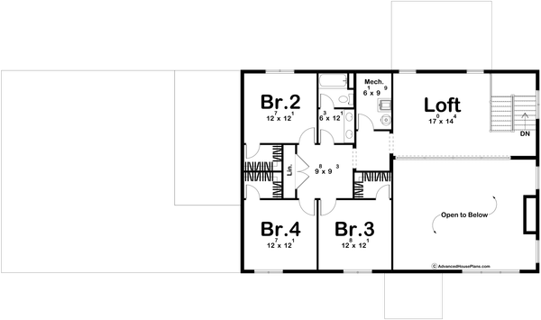 Barndominium Floor Plan - Upper Floor Plan #455-523