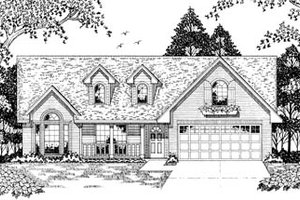 Country Exterior - Front Elevation Plan #42-159