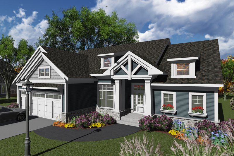 Home Plan - Ranch Exterior - Front Elevation Plan #70-1245