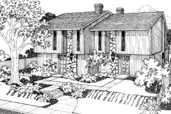 Exterior - Front Elevation House Plan #303-421 - 2 bed, 1.5 bath