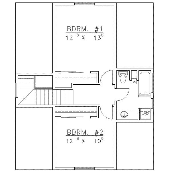 Farmhouse Floor Plan - Upper Floor Plan #117-247
