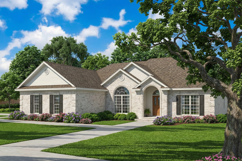 Home Plan - Contemporary Exterior - Front Elevation Plan #17-149