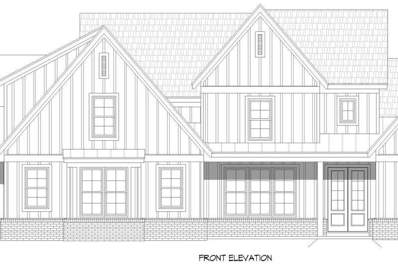 Home Plan - Exterior - Front Elevation 4 for Farmhouse House Plan #932-1295 - 5 bed, 3.5 bath