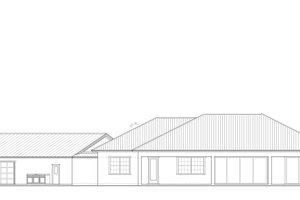 Exterior - Rear Elevation for Ranch House Plan #938-131 - 3 bed, 2 bath