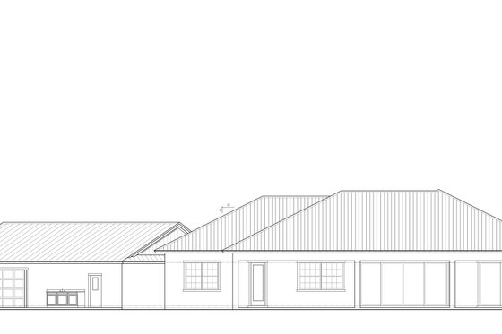 Exterior - Rear Elevation for Ranch House Plan #938-131 - 3 bed, 2 bath