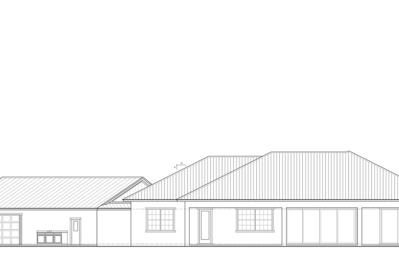 Dream House Plan - Exterior - Rear Elevation for Ranch House Plan #938-131 - 3 bed, 2 bath