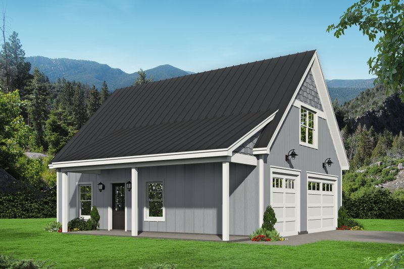 Country Style House Plan - 1 Beds 1 Baths 1715 Sq/Ft Plan #932-91