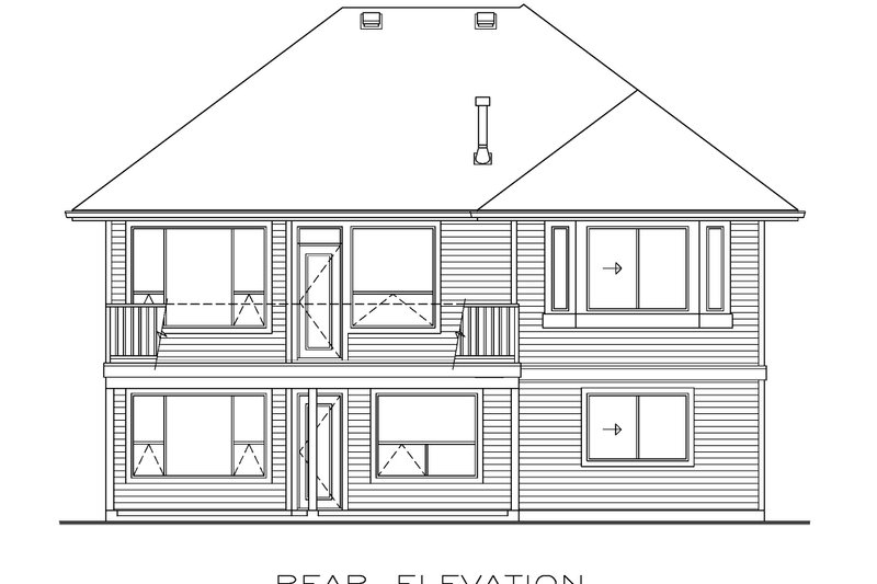 House Plan Design - Exterior - Rear Elevation for Craftsman House Plan #1100-185 - 3 bed, 2 bath